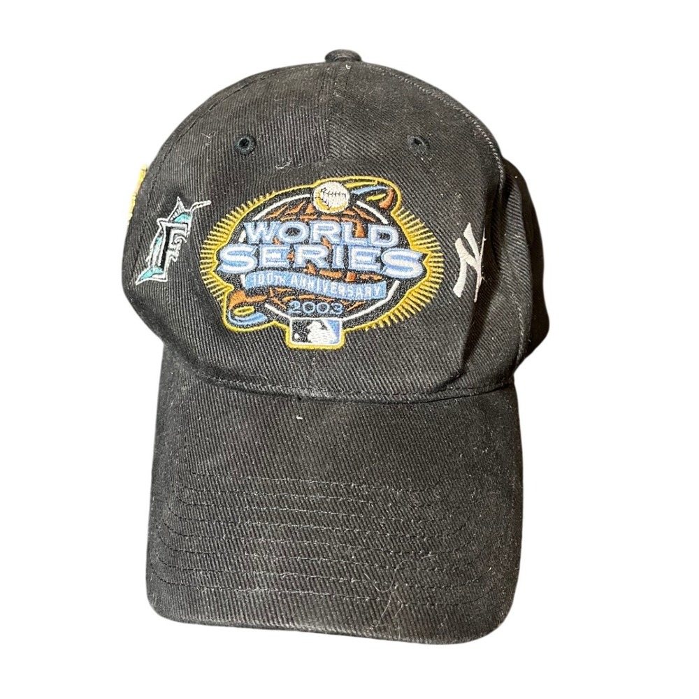 Twins Enterprise World Series 2003 Hat Mens OSFM Black 100th Anniversary Pin
